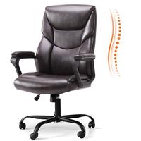 High-Back Fixed Armrest-Brown