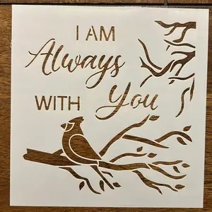 Always With You 10 MIL Mylar Reusable Painting Stencil for Festive Crafting Projects Easy Application & Versatile Use in America Perfect for Artists and Crafters