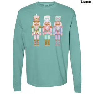 Pastel Trio Nutcrackers Comfort Colors Long Sleeve T-Shirt 'NLB'