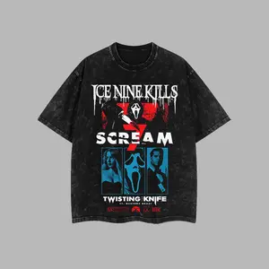 [$$$MANLIFE] Ice Nine Kills X Scream 7 Nightmare On The Knife Part 2 Merch Twisting Knife Ghost Face Wrong Answer Retro Unisex Acid Washed Unisex Hoodie T-Shirt, 100% Heavyweight Cotton Ice Nine Kills Merch, Ghost Face Stab Scream 7 Cotton T-shirt