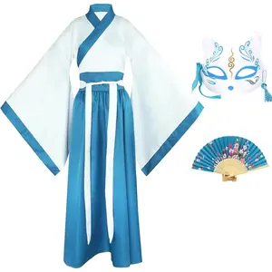 Hanfu Dress Woman Chinese Costume Cheongsam Qipao Halloween Anime Cosplay Asian Costume