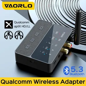 Qualcomm Bluetooth 5.3 Receiver Transmitter aptX HD/LL Low Latency 3.5mm AUX RCA Jack Wireless Audio Adapter For PC TV