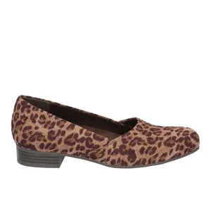 Easy Street Womens Peace Cheetah Round Toe Block Pumps Dress Casual Casual Low Heel 1-2" - Brown