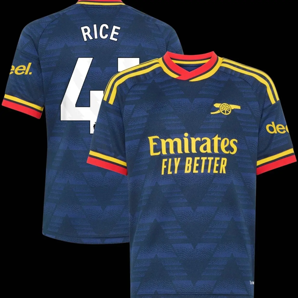 Unisex Soccer Jersey Declan Rice 41 Personalized 2026/27 Away Replica Jersey - Navy