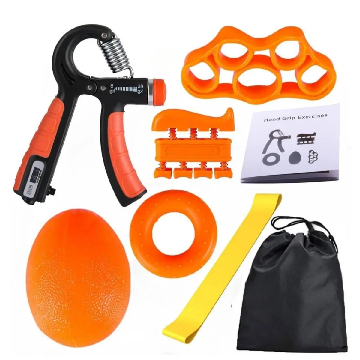 1 Set Hand Grip Strengthener, Counting Grip Strengthener, Hand Grip Exerciser, Yoga Elastic Band, Finger Resistance Band, Indoor And Outdoor Hand Stre