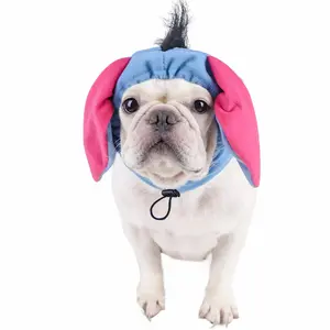 Dog Costume Hat with Donkey Ear for Dogs and Cats Funny Dog Halloween Christmas Costumes HeadwearSmall Medium Large Dog Costume for Party Birthday(S)