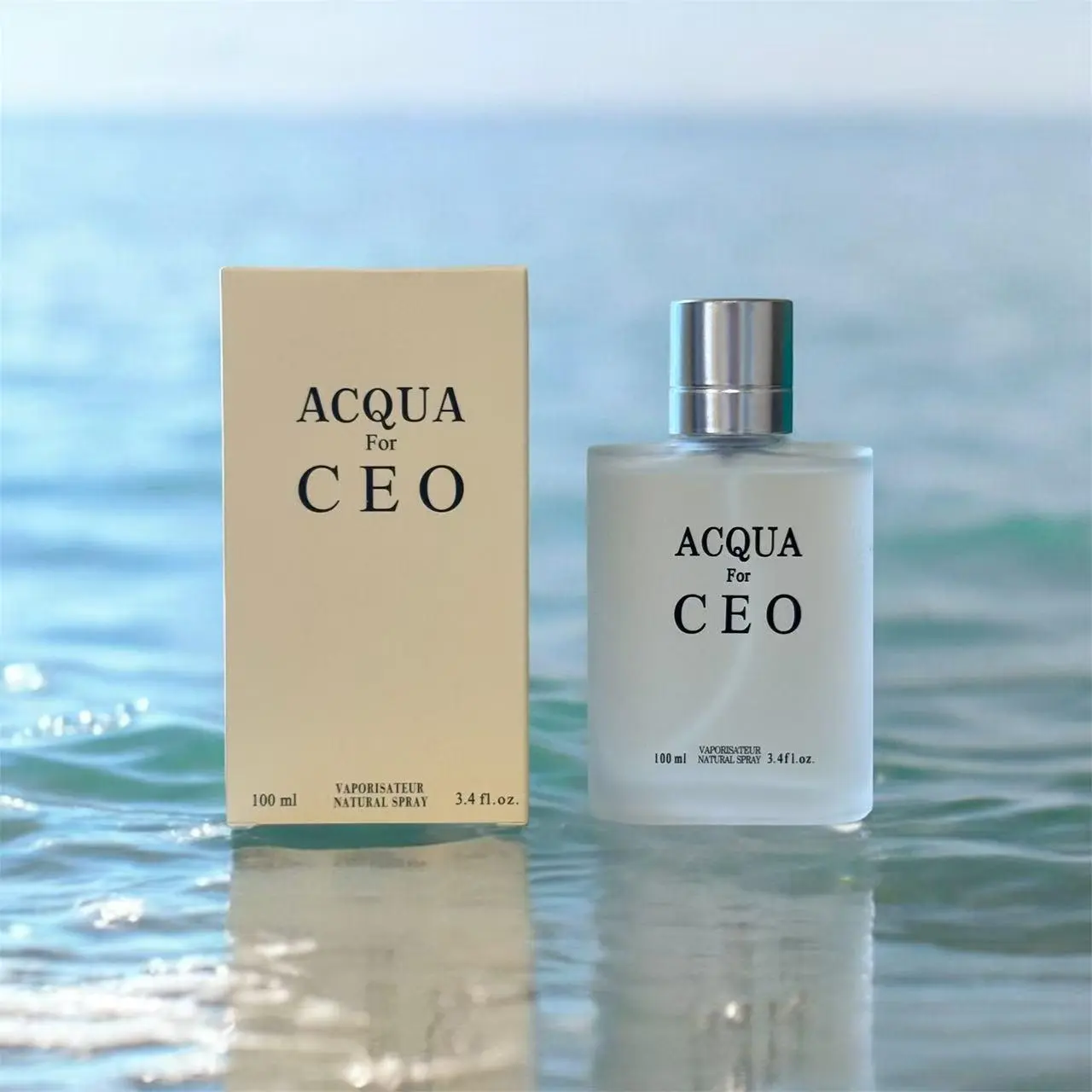 Secret Plus ACQUA for CEO Men's Eau De Toilette - 3.4 Fl Oz (100ml) Marine Fresh Aromatic Daywear Fragrance, Non-Sweet, Fragrant, Masculine, Bottled, Packaged Men's Cologne, Single Item, Non-Sweet Men's Fragrance, Bottle Men's Fragrance