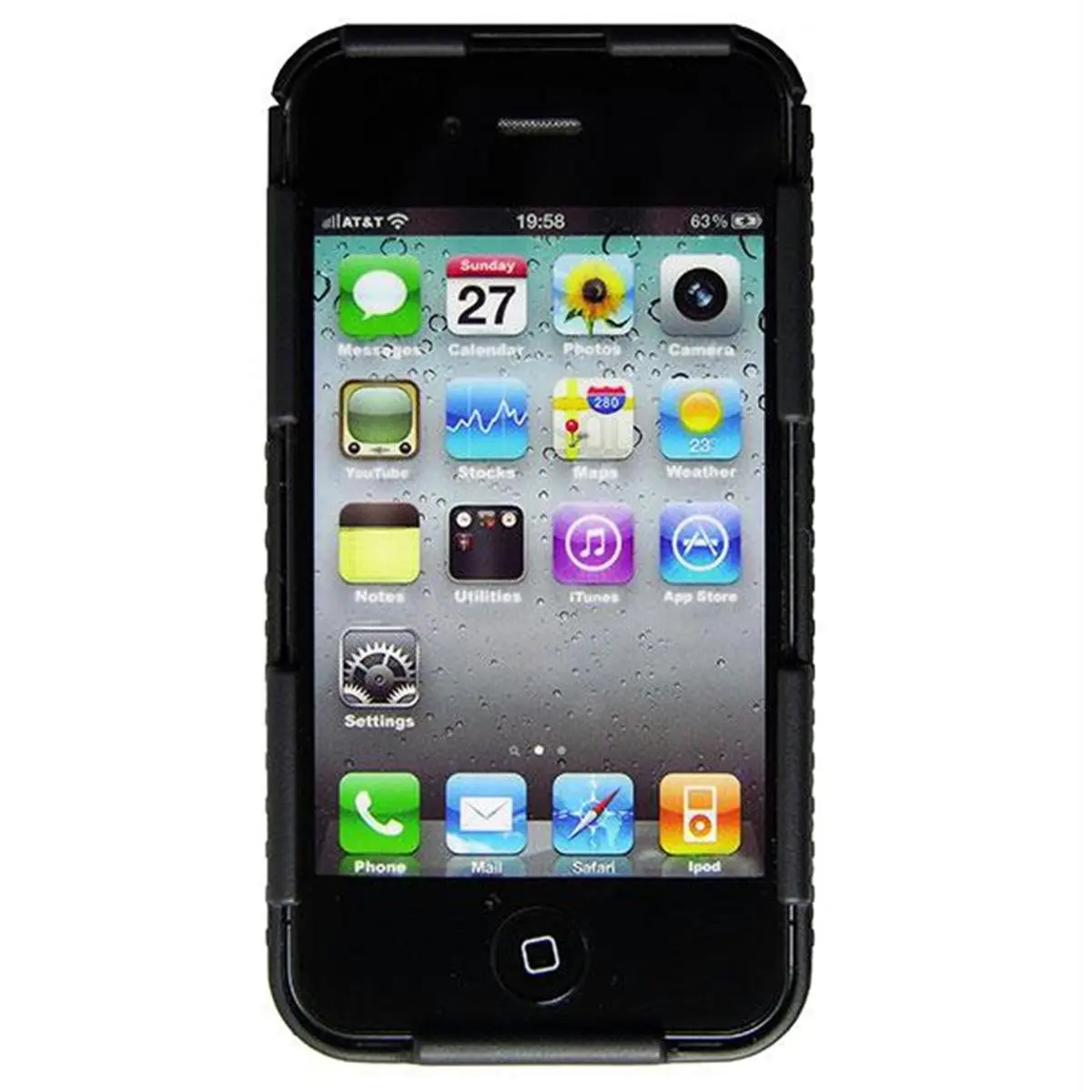 Nite Ize CNT-IP4-01SC Nite Ize Connect Slim Durable Case & Clip for iPhone 4 4s - Black