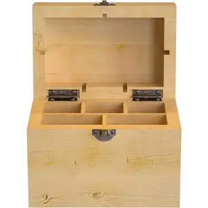 Gemtone Handmade 5 Slotted Wooden Storage Box for Gold, Silver, and Platinum Jewelry Testing Acids