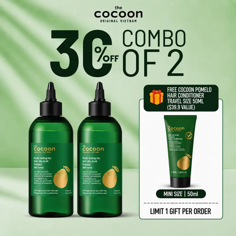 [Bigsize] Cocoon Pomelo Hair Tonic - 100% Vegan Cosmetics Scalp Treatment Serum Nourishing Ayurvedic Oil for Thicker Stronger Hair & Healthy Scalp
