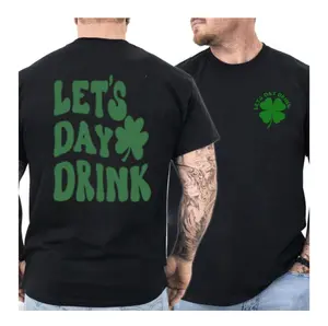 Let's Day Drink T-shirt, St Patty's Drinking Shirt, Lucky Tee, St Patrick's Day T Shirt, Full Size, For Men And Women.,