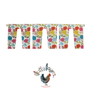 Fluffy Layers Curtains for RentACoop Nesting Box Suite - Floral Pop