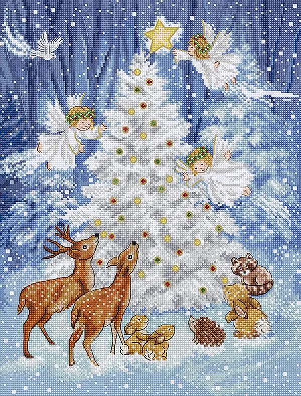 Angel in Wood Counted Cross Stitch Kit by Letistitch L9921