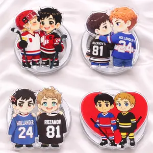 Heated Rivalry MagSafe Phone Grip – Chibi Hockey Couple Magnetic Pop Socket – BookTok Romance Gift