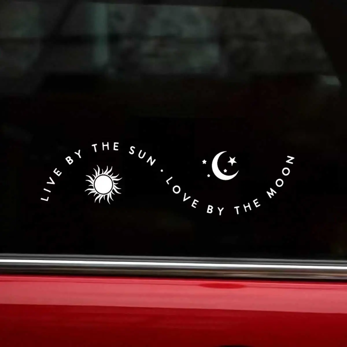 For Car Sun and Moon Love - Bohemian Sun and Moon Pattern Car Stickers, Mirror & Outdoor Decorative Stickers, Vinyl Stickers