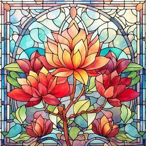Lotus Pattern DIY Diamond Arts Colorful Painting Kit without Frame, DIY 5D Diamond Arts Colorful Painting for Bedroom Wall Decor, DIY Wall Art Decor, Diamond Painting Kits