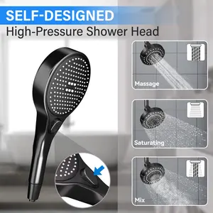 Tandem Shower Head for Couples, High Pressure Dual Shower Head, Double Shower Head for Two People, 2 Showerhead System