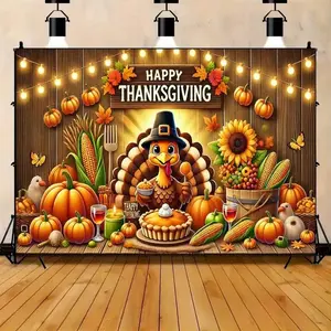 Thanksgiving decoration tapestry banner, suitable for multi-functional holiday decorations in homes, courtyards, studios and gardens - room background fabric, used for holiday celebrations