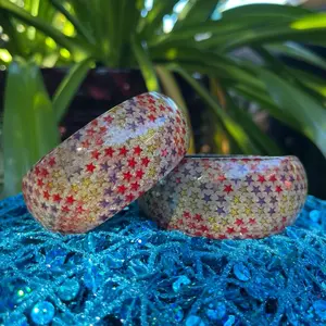 Y2K Glitter Star Bangle Bracelet | Emo Scene | 1970s | Vintage Accessories | READ DESCRIPTION | Kid Core Weird Core Fairy Core punk youth jewelry