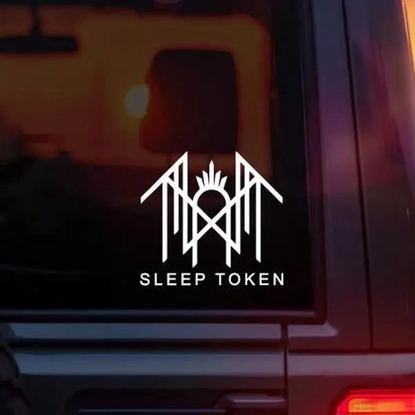 Sleep Token Logo & Band Name Vinyl Car Decal – Alternative Metal Band Sticker for Car Window Laptop Tumbler – Worship Inspired Music Decal for Sleep Token Fans