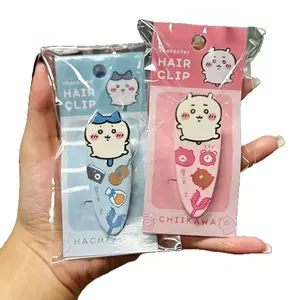 Chiikawa hair clip, Chiikawa merchandise, Usagi and Hachiware bangs clip, cute and girly cartoon side clip