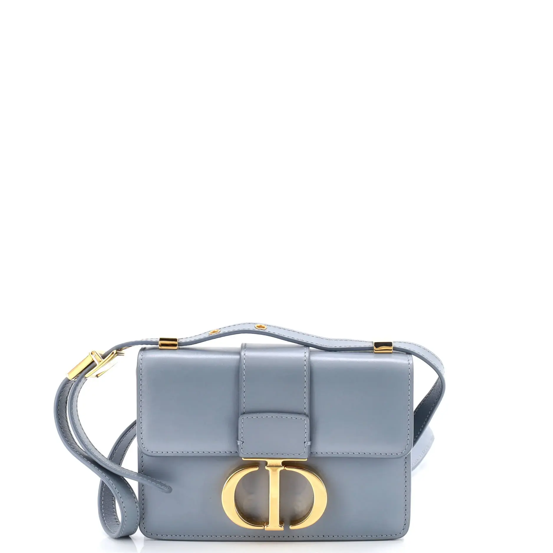 Pre-owned Dior Leather Shoulder Bags Christian 30 Montaigne Flap Bag Micro by Rebag
