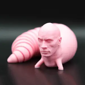 1pc   The Rock Fidget Slug, 3D Printed Movable Caterpillar Accessories, High-Quality and Stylish, Creative and Simple Pendant, Keychain, Funny Prank Gift, Mischief Gift