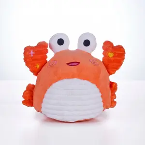 Dancing Crab Toy, Repeats Voice, Musical Walking Sensory Toy for Babies Kids Gift Interactive Talking Sight Word Flash Cards