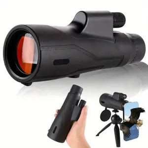BAK4 High-power Ultra-clear Low-light Night Vision Monocular Telescope - Outdoor Bee Hunting Telescope -Far Shot with Mobile Phone Clip Tripod