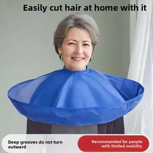 Adult Hair Cutting Cape for Elderly and Kids No Hair Sticking Reusable Home Barber Cloth Reusable Hairdressing Apron