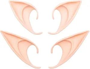 Cosplay Fairy Pixie Elf Ears - Soft Pointed Tips Anime Party Dress Up Costume Masquerade Accessories for Halloween Christmas Party ,2 Pair