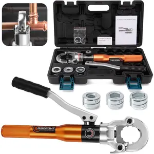 Copper Pipe Crimping Tool - with 1/2", 3/4", 1" , Copper Tube Fittings Hydraulic Pipe Crimping Tool for Pro Press, Viega Copper Pipe Fittings