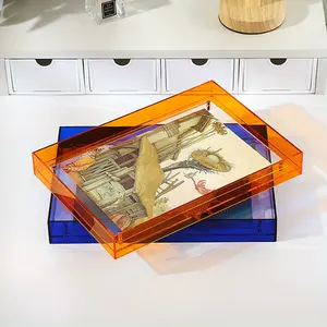 [Acrylic Photo Frame] 1pc Acrylic Classic Style Photo Frame | Vertical Oblong Transparent Display for Wall Art, Pictures, Posters - No Insert Required, Poster Wall Art