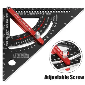 7 Inch Aluminum Alloy Triangular Ruler, Thickened 90 Degree Square, Multi-Functional Tool for Woodworking & Drawing, Precision Angle Measurement