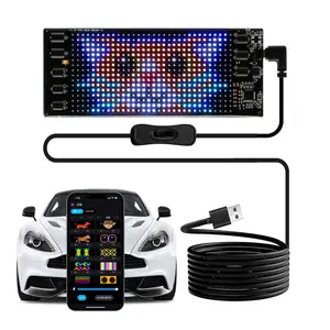 Dynamic Pixel Matrix Car Display APP Remote Control RGB Flexible Screen DIY Animation Real Time Music Sync Voice Activated Smart Vehicle Tech Gift