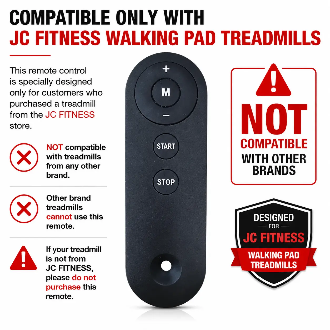 [Only pairs with JC FITNESS treadmills](Not for sale, only available to existing customers)remote control(Please note: This remote control only to Flat treadmills from JC FITNESS,Not compatible with other treadmills)