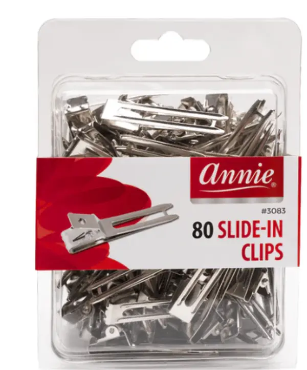 Silver Metal Slide-In Hair Clips, 80-Count Bulk Pack for Professional Styling, Strong Hold, No-Snag Design for Sectioning & Curl Setting, Slide-In Clips