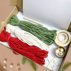 8PCS/Set Macrame Omament Craft Kit -Create &Decorate Your Home - Modern Christmas, Rustic Farmhouse Style -Relaxing DIY Art Kits For Adults-Perfect Gift For Family & Friends