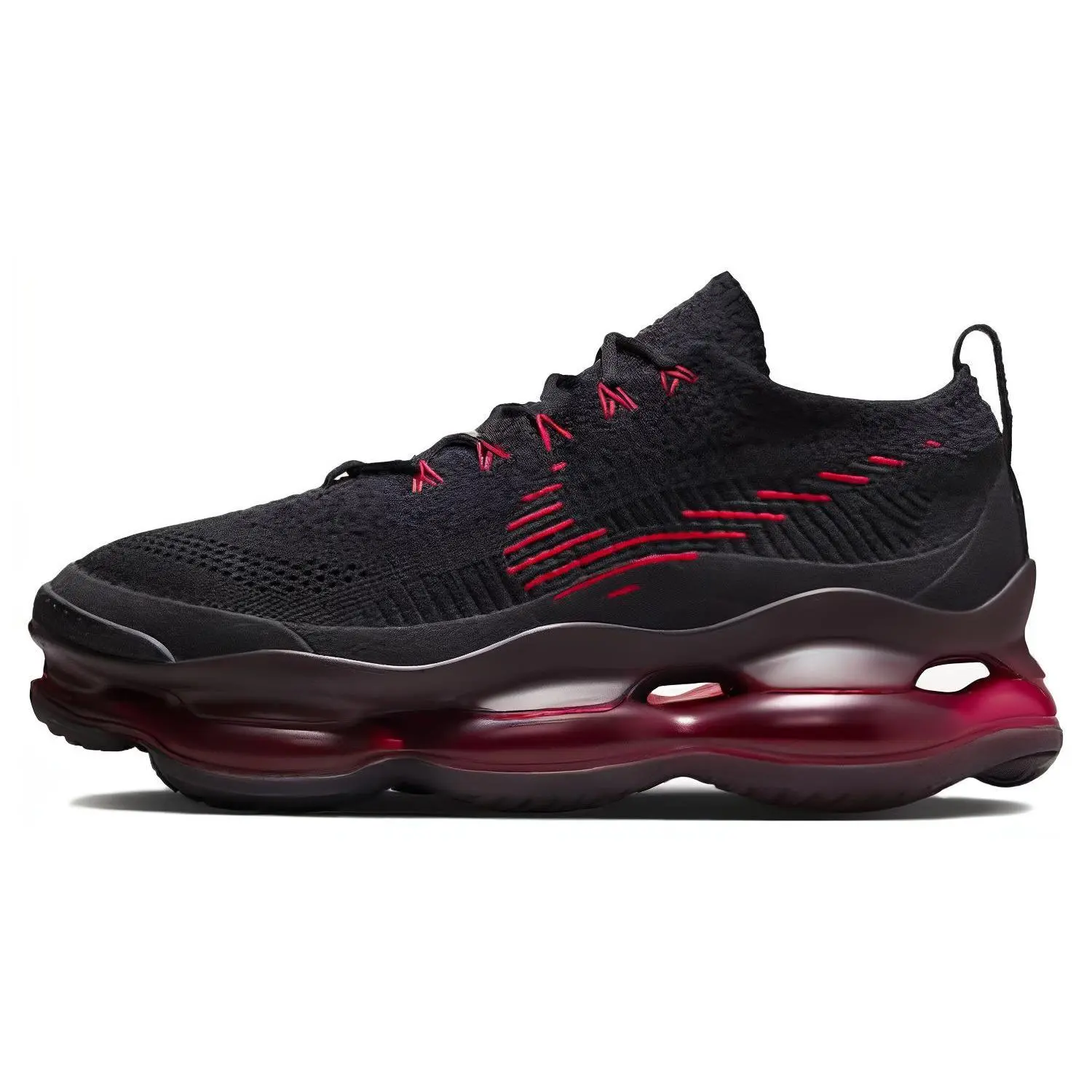 Nike Air Max Scorpion Fk Black University Red Retro Cushioned Breathable Low Top Casual Running Shoes Men's DJ4701-004