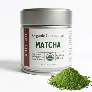 UPFLICK Organic Ceremonial Matcha Grade 6A Spring Harvest, First Leaves, Stone Ground