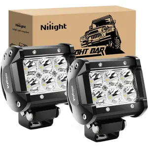 Led Pods 2Pcs 18W 1260LM Spot Off Road Lights Super Bright Driving Fog Work Lighting Bar For Trucks,Van,Camper,Wagon,Car,Pickup,Golf Cart,ATV,UTV,SUV,Boat,4x4