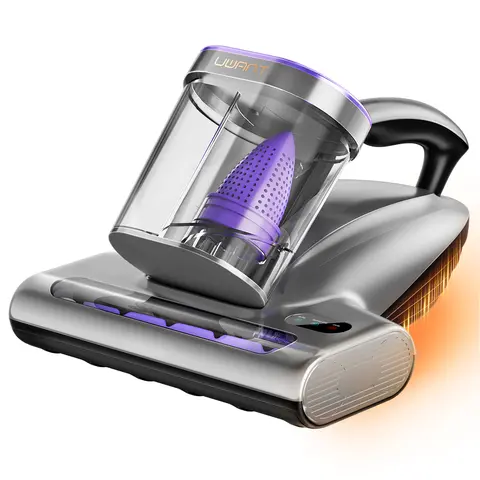 Uwant New Handheld Anti-Allergen Bed Vacuum Cleaner - Heating 450W, UV Sterilization, 16Kpa, 36000RPM, Dual Dust Cup, Smart Display, 4.5m Corded, 60mins Runtime, US Type, Pink for Skin Health (Back to School Haul) - Cleaning Upgrade Handheld Vacuums