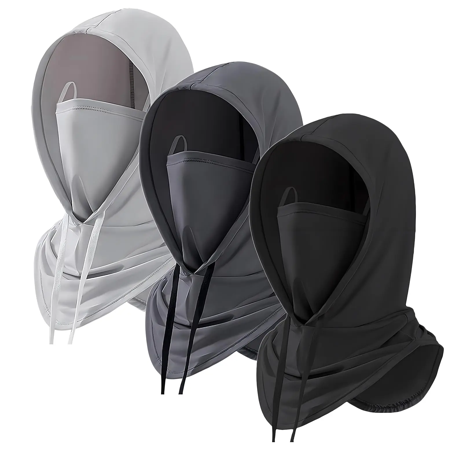 3 Pack Summer Balaclava Sun UV Protection Hood Breathable Full Head Mask Face Cover for Men Women Motorcycle Cycling Fishing