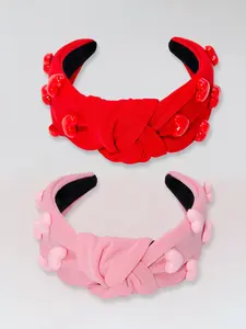 New Heart Knot Hairband for Women, Wide Fabric Headband, Sweet Girl Candy Color Hair Accessory, Stylish and Comfortable