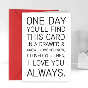 One Day You'll Find The Card in A Drawer, Funny Birthday Card, Positive Message Card, Anniversary Card, Perfect for Valentine's Day, Anniversary, Or Just Because