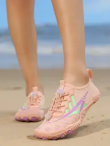 1 pair of river tracing shoes, unisex, outdoor beach shoes, five finger shoes, barefoot shoes, lightweight and breathable, non slip sole, swimming shoes, wading shoes, drifting shoes, fishing shoes, rowing shoes