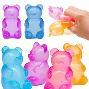 Cute Bear Sensory Fidget Cube Stress Relief Anxiety Sensory Tool for Focus ADHD & Office Desk Calming Gadget Squeeze Toy