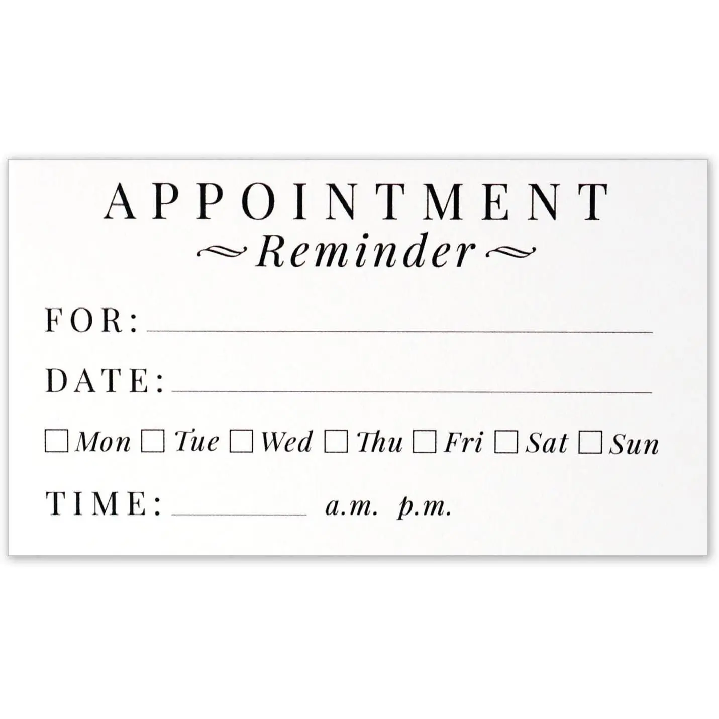 Appointment Reminder Cards Business Card Size 3.5 X 2 Inches Pack of 50