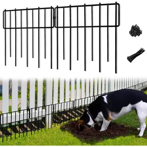 10 Pcs Upgrade No Dig Animal Barrier Decorative Fence, 1.26in Gap Rustproof Metal Wire Garden Fence Border for Rabbits Dogs, Ideal for Garden Patio Landscaping