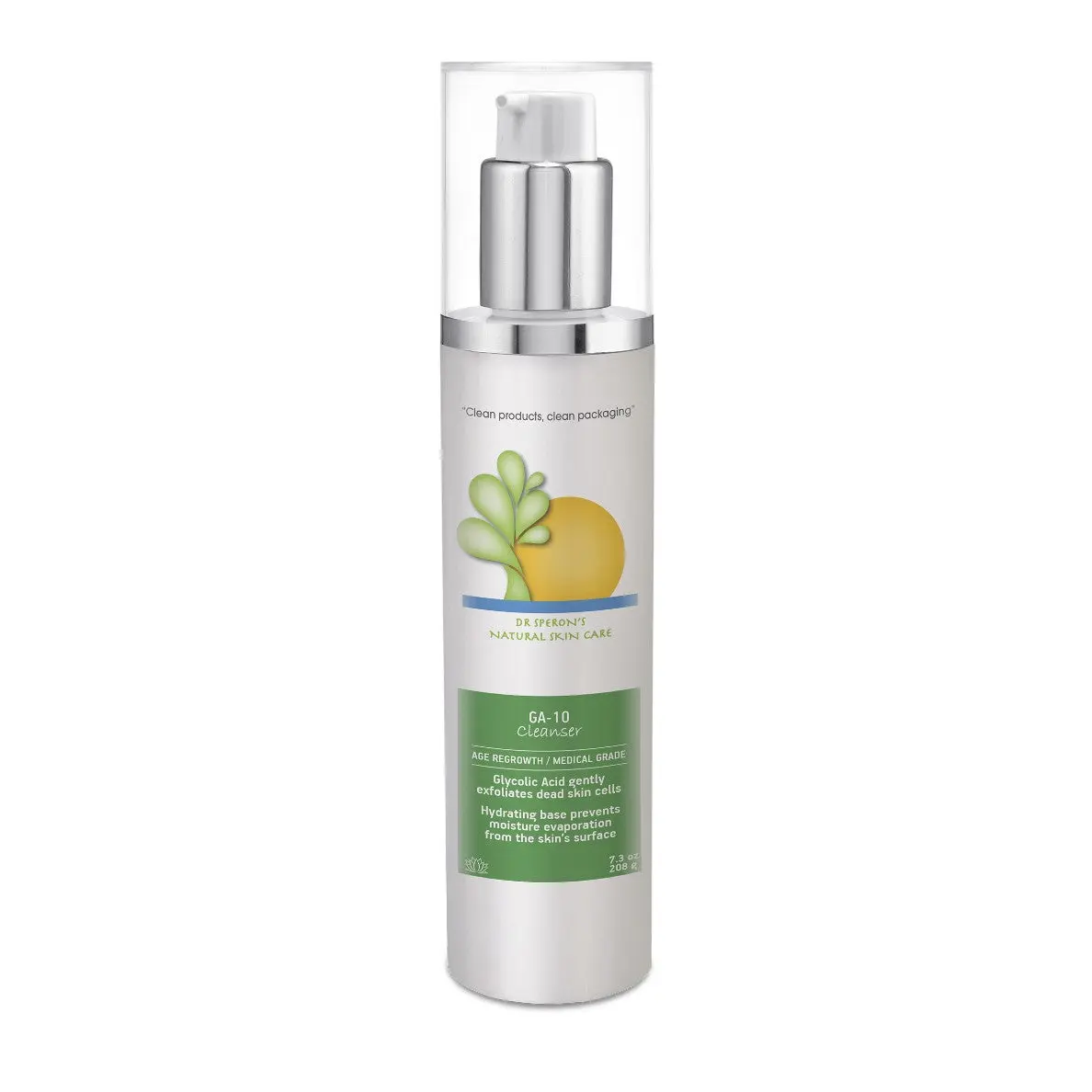 GA-10 Facial Cleanser for Gentle Skin Exfoliation - 50ml Non-Irritating Cream Base with Glycolic Acid & Pro-Vitamin B5 for Radiant Complexion